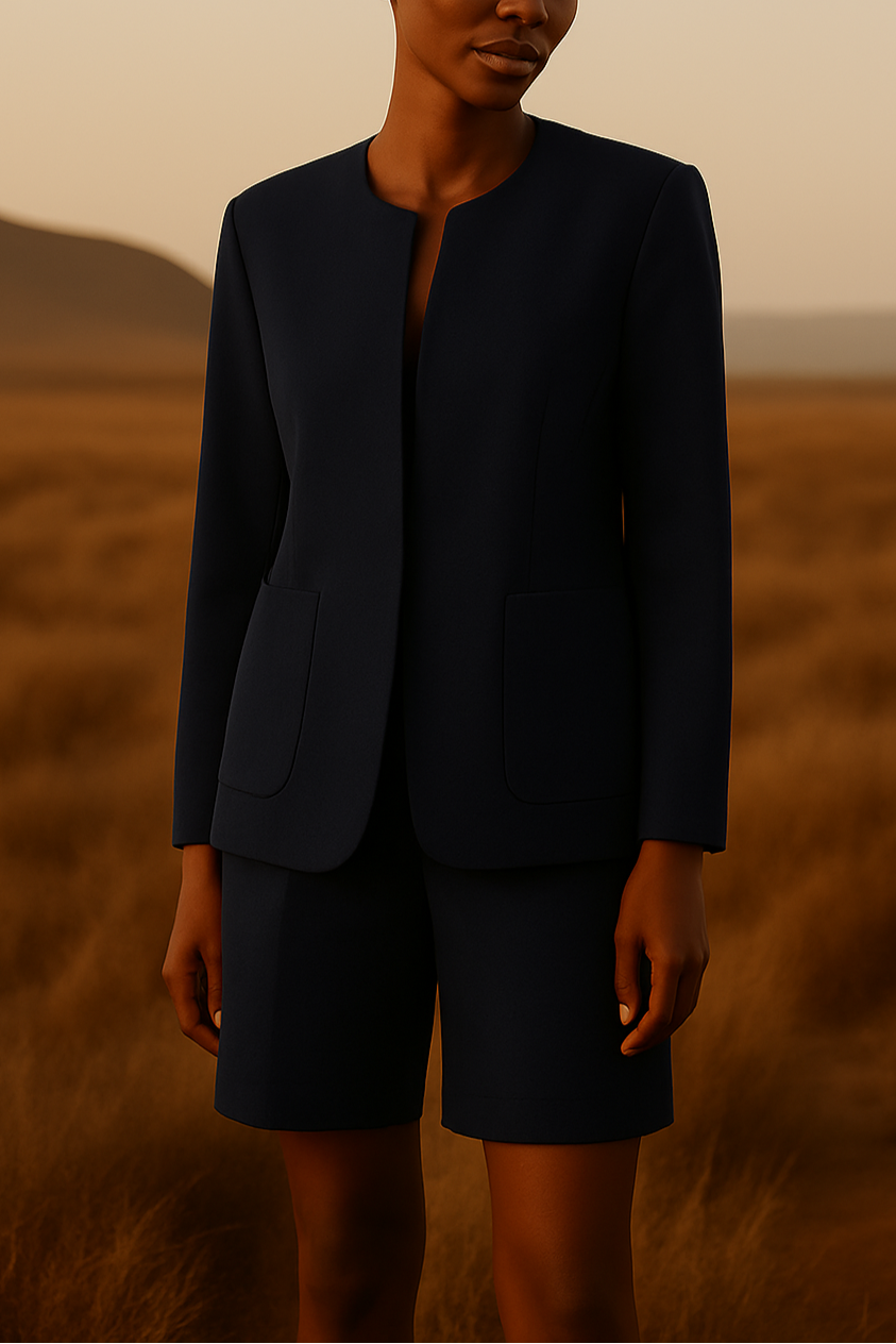 Collarless Blazer