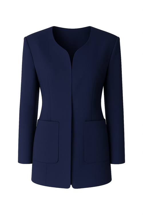 Collarless Blazer
